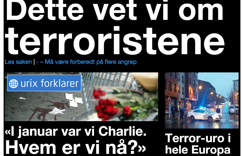 Minst 128 personer ble drept i terrorangrepet. Skjermdump: nrk.no